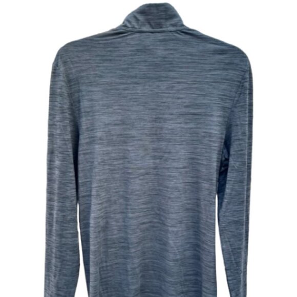 Spyder NWT Shirt Men's Mock Neck Long Sleeve Active Pro Web Grey Stretch Sz Med - Picture 7 of 9